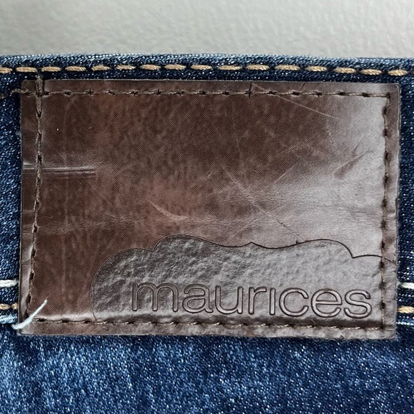 #190 Maurices Bootcut Long Jeans with White Stitching - Picture 9 of 12